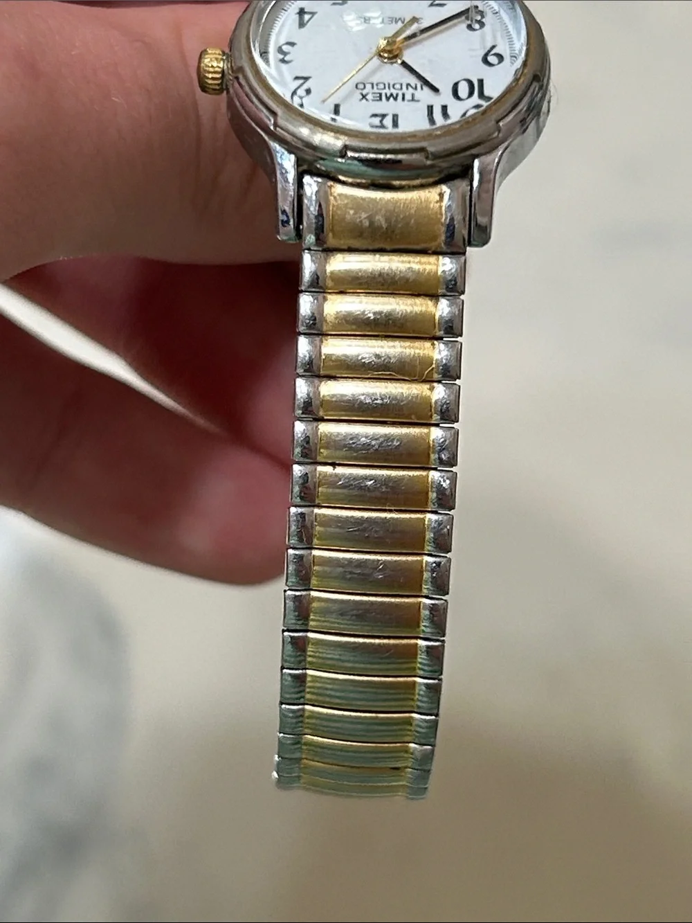 Timex Two-Tone Expansion Band Watch - White Dial